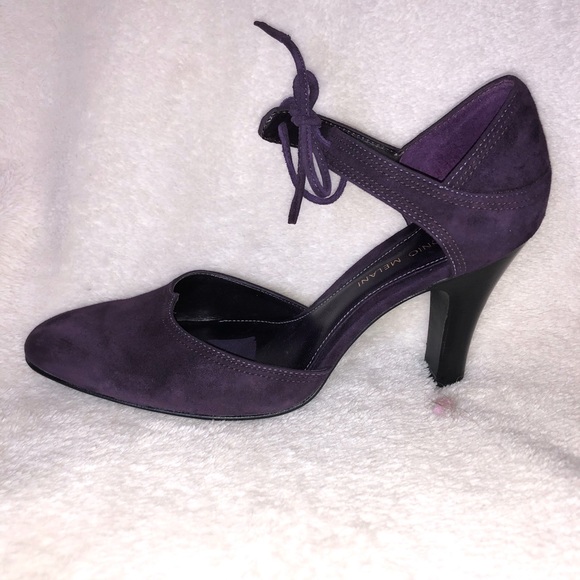 Antonio Melani purple suede heels - Picture 2 of 4